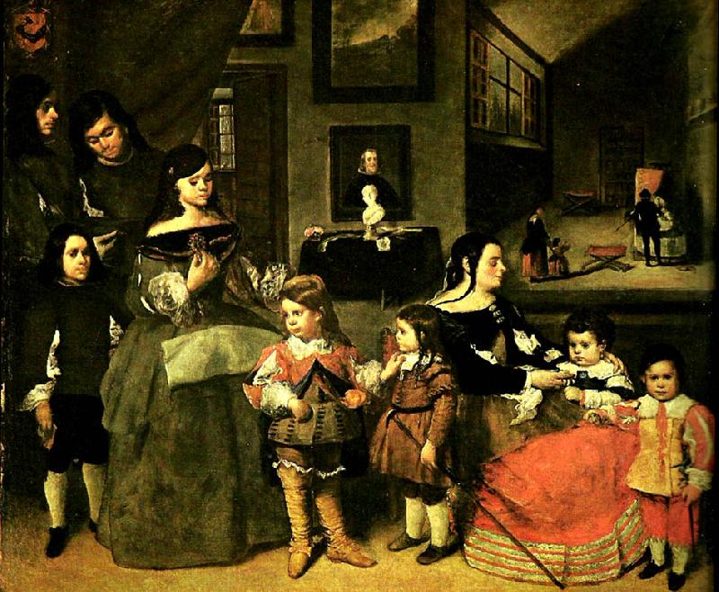 Juan Bautista Martinez del Mazo konstnarens familj oil painting image